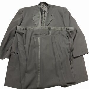 Pal Zileri Black Tuxedo Suit Wool Italy Satin Stripe Formal Mens